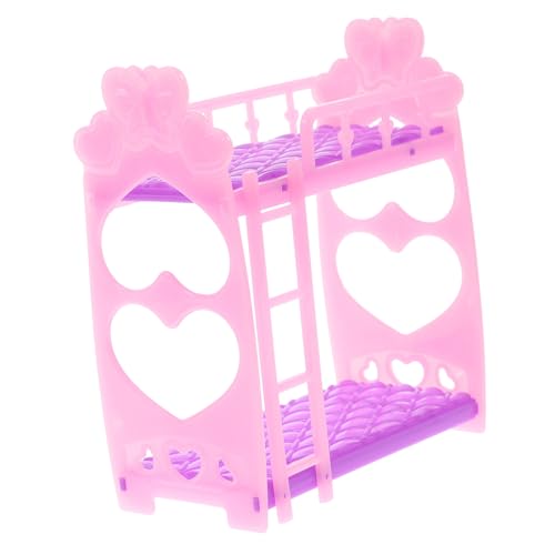 BESTonZON Puppenhaus Etagen Bett für und Mädchen Miniatur-Etagenbett für kinderzimmerdeko Room Decoration Mini-Etagenbett Etagenbett für Puppen aus Kunststoff von BESTonZON