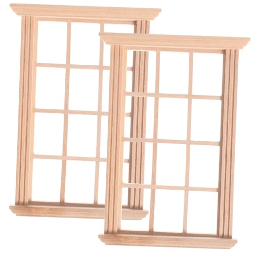 BESTonZON 2pcs Moderne Puppenhaus Miniatur Realistische Miniatur Puppenhaus Kit Holz Puppenhaus Möbel Zubehör von BESTonZON