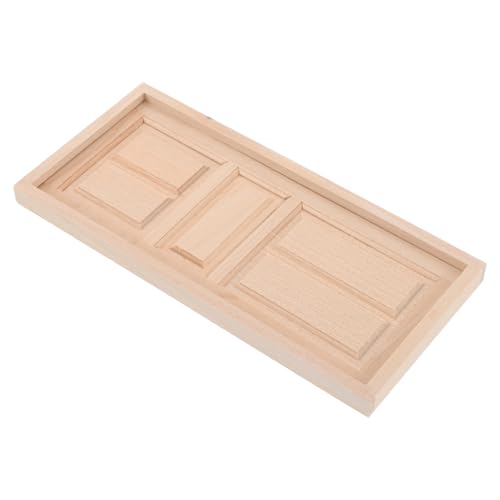 BESTonZON Puppenhaus Holztür Fee Miniatur Figur Puppenhaus-weihnachtsdekorationen Puppenhaustür Puppenhausbauzubehör Holzhäuser Für Das Handwerk Gartentür Minitür Winzige Tür Khaki von BESTonZON