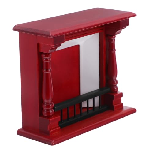BESTonZON Puppenhaus Kamin Holzspielzeug Miniaturmöbel Zubehör für Puppenhaus Dekoration Stabiles Kompaktes Design in Rotbraun BESTonZON Puppenhaus Kamin Holzspielzeug Miniaturmöbel Zubehör für Puppenhaus Dekoration Stabiles Kompaktes Design in Rotbraun von BESTonZON