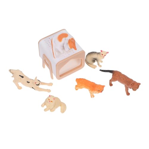 BESTonZON Puppenhaus Katzenfiguren für Rollenspiele Partydeko DIY Basteln und Puppenhauszubehör von BESTonZON