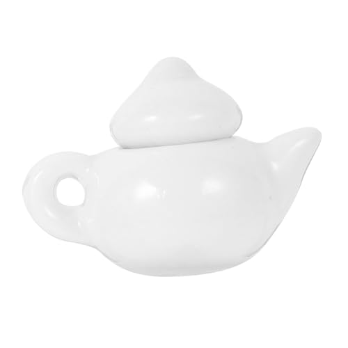 BESTonZON Puppenhaus-mini-Tee Mini-hausbedarf Küchenzubehör Vortäuschen Mini-Topf Puppenhaus Teegeschirr Mini-wasserhalter Kleiner Wasserkocher Als Weiß Keramik von BESTonZON