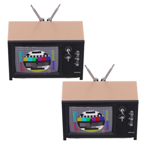 BESTonZON Miniaturfernseher Für Puppenhaus Dekoratives Puppenhausmöbel Miniatur Hausgerät Fake Tv Spielzeug Für Sammler Und DIY Szene von BESTonZON
