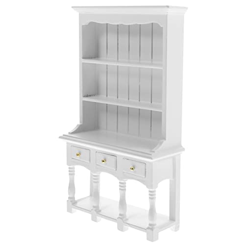 BESTonZON Miniatur Holz Vitrine Puppenhaus Möbel Exquisit Gestalteter Mini Schubladenschrank Für Kreative Dekoration Für Mikroszenen Und von BESTonZON