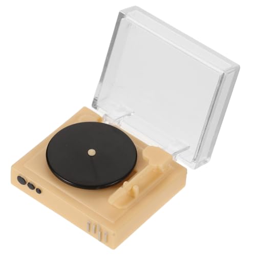 BESTonZON Puppenhaus-Modell klein realistisch Retro Mini-Plattenspieler Vintage-Puppenhaus-Accessoire Zubehör für Puppenhaus Miniaturdekor Vinyl-Player Miniatur-Handwerk Acryl BESTonZON Puppenhaus-Modell klein realistisch Retro Mini-Plattenspieler Vintage-Puppenhaus-Accessoire Zubehör für Puppenhaus Miniaturdekor Vinyl-Player Miniatur-Handwerk Acryl von BESTonZON