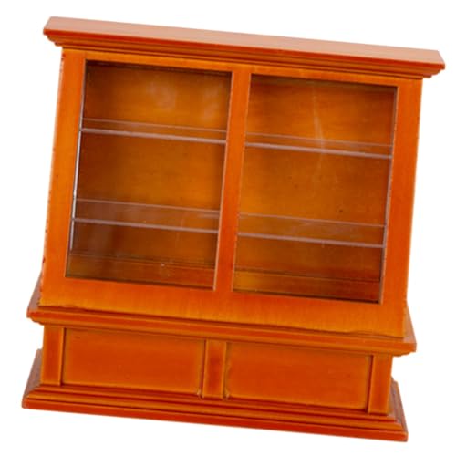 BESTonZON Mini-kuchenschrank Für Puppenhaus Maßstabsgetreue Holzschiebetür Miniatur- Für Jungen- Und Mädchenspielzimmer von BESTonZON