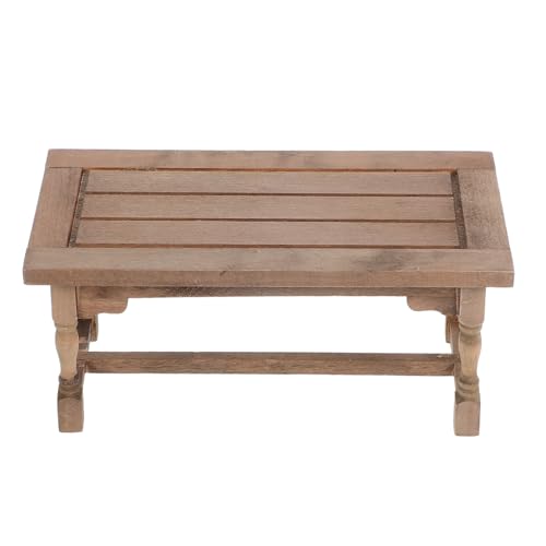 BESTonZON Puppenhaus-küchentisch: Holzmöbel Im Maßstab 1:12 – Mini-esstischmodell Für Puppenhauszubehör Und Kreative Szenengestaltung von BESTonZON
