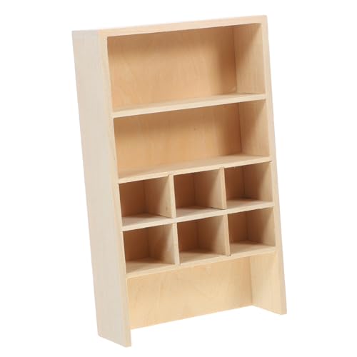 BESTonZON Puppenhaus-schließfach Puppenhaus-Miniatur-bücherregal Dollhouse Decor Miniaturen Zum Basteln Dollhouse Mini Möbel Miniaturschrank Puppenhaus Mini Schrank Puppenhauszubehör Holz von BESTonZON