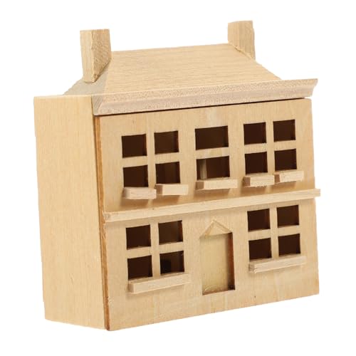 BESTonZON Puppenhausdekoration Miniatur winzig Häuser Mini- Mini-Enten bastelset basteln für puppenhauszubehör Toys Minihaus zum Basteln Holz von BESTonZON