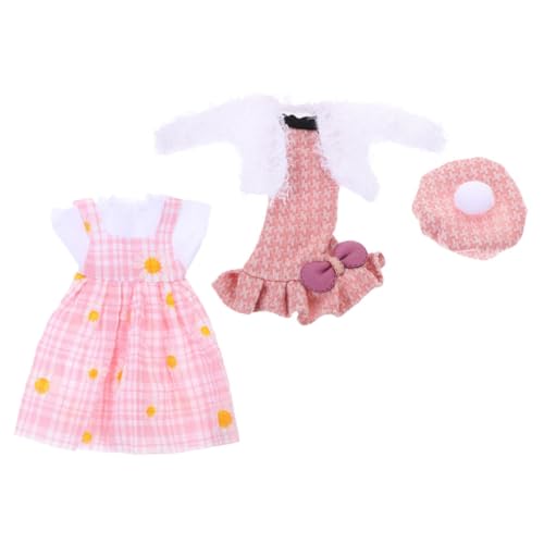 BESTonZON Puppenkleider für Mädchen Wiederverwendbarer Puppenrock Niedliches Kostüm Inklusive Plüschjacke und Fishtail-Rock Geeignet für Barbie-Puppen Geschenk von BESTonZON
