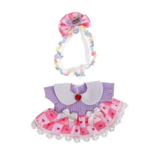 BESTonZON Puppenkleidkleid Babypuppenkleid Puppenkopfschmuck Puppenzubehör Puppenrequisiten Puppenkleidung Für Neugeborene Puppenkleid -Outfits Spielzeugkleidung Mini-Kleidung Stoff von BESTonZON