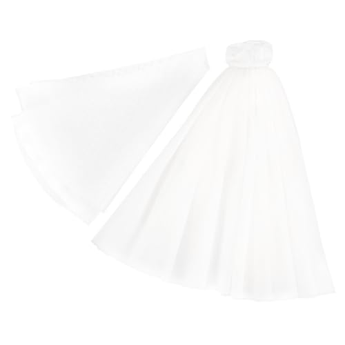 BESTonZON Puppenrock Vintage Kleid Prinzessin Dolly Little Material Puppe Plain Organza Brautkleid Braut Mini Winzige Kleine Puppe Hochzeitskleid Puppe Brautkleid Für Puppe Braut Puppen von BESTonZON