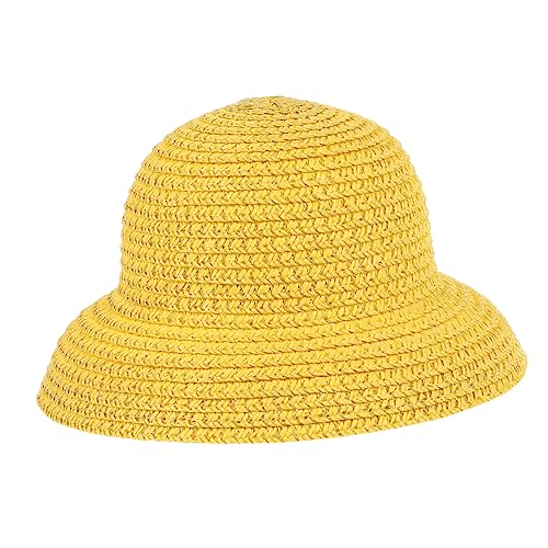 BESTonZON Puppenstrohhut Fischerhut Kleine Puppenstrohhüte Kleine Partyhüte Für Spielzeugtiere Mini Puppenzylinder Strohhut Für Mädchen Strohsonnenhut Handgestrickter Strohhut von BESTonZON