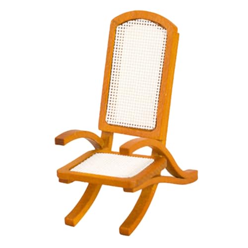 BESTonZON Rattanstuhl-Modell Mini-Vintage-möbel Handgefertigtes Miniatur-Sessel-Spielzeug Für Puppenhaus- von BESTonZON
