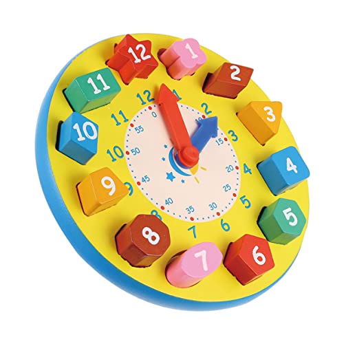 BESTonZON Puzzle Uhr Für Lernspielzeug Zur Zeit Und Zahlenverständnis Form Und Zahlen Lernuhr Fördert Kognitive Fähigkeiten Und Motorische Fertigkeiten Ideal Für Den von BESTonZON