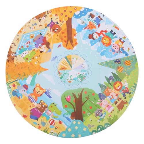 BESTonZON Puzzle für Kleinkinder Bunte Waldtiere Lernspielzeug Hand Auge Koordination und Kreatives Pädagogisches Kinderspielzeug für Vorschule von BESTonZON