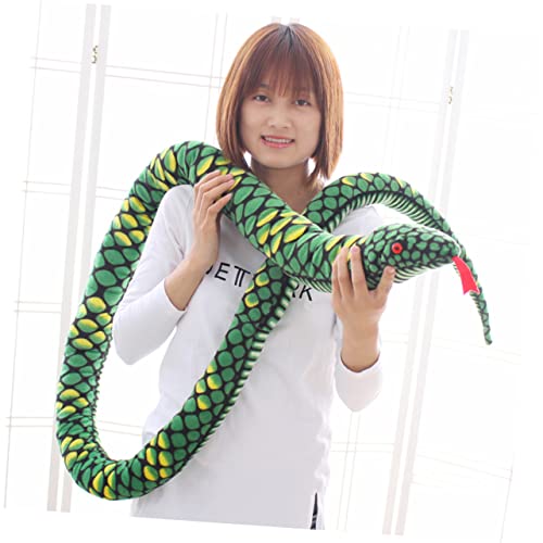 BESTonZON Python-Puppe für kinderspielzeug Funny Present spielsachen für Gruseliges Kid Toys Plüschtiere ausgestopftes Schlangenspielzeug PP Baumwolle Green von BESTonZON