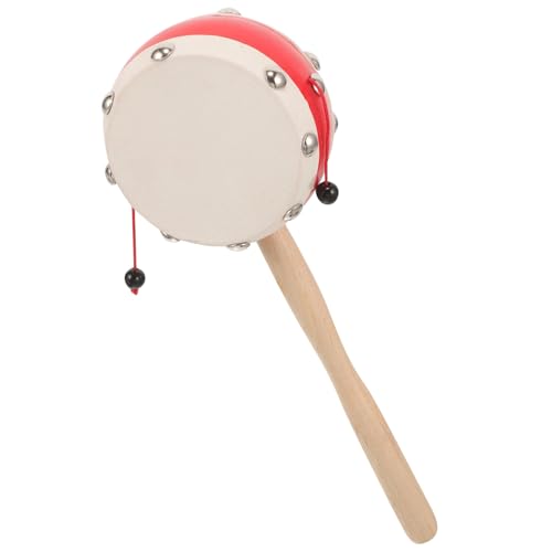 BESTonZON Rassel musikinstrumente Musical Instruments Musikinstrument kinderknallzeug Motorikspielzeug Tambourine -Percussion-Instrumente Spielzeugtrommeln Babyspielzeug Protokoll von BESTonZON