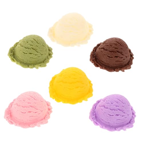 BESTonZON Realistische Eiscreme Modelle Farbenfrohe Detailgetreue Eiskugel Deko Fotorequisiten für Dessert Schaufenster und DIY Eistüten Vielseitig als Tischdeko und Sammelobjekte Geeignet von BESTonZON