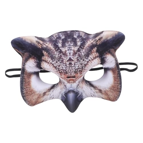 BESTonZON Realistische Eulen Maske Halloween Halbgesichts Masquerade Party Dekoration Leichtes Cosplay Tierkostüm Braun für Erwachsene und Kostümpartys BESTonZON Realistische Eulen Maske Halloween Halbgesichts Masquerade Party Dekoration Leichtes Cosplay Tierkostüm Braun für Erwachsene und Kostümpartys von BESTonZON