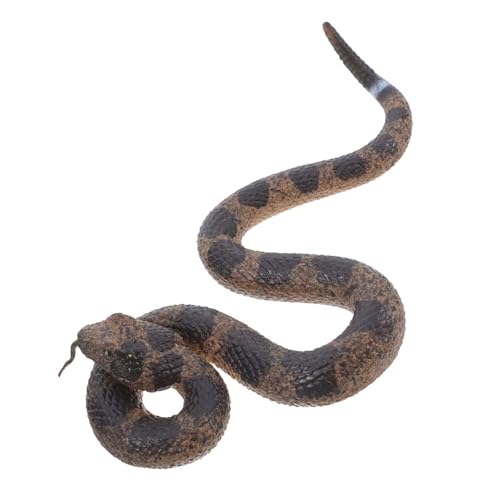 BESTonZON Realistische Gummischlange mit Klapperschlangen-Sound Weiches TPR-Material Lebensechte Schlange Figur für Partyspaß Halloween Dekoration und Gartendeko von BESTonZON