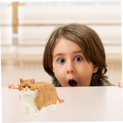 BESTonZON Realistische Kurzhaarkatze Figur aus Langlebigem Kunststoff Kindgerechtes Tiermodell zur Dekoration und Spielerischen Bildung Stabile Simulation mit Filigranen Details Leichtes von BESTonZON