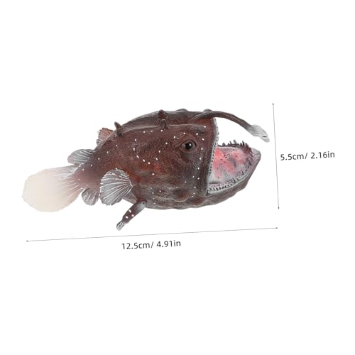 BESTonZON Realistische Meeresbewohner Anglerfisch Mini Figurine aus Robustem Kunststoff Interaktives Lernspielzeug für Fördert Feinmotorik und Wissenschaftliches Interesse an Ozeanen von BESTonZON