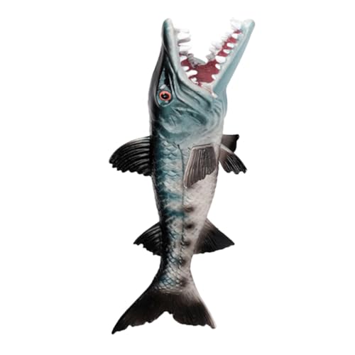 BESTonZON Realistische Simulation Wolf Fisch Aquarium Deko Figur Detailgetreues Kunststoffmodell Farbintensiv und Robust Kleines Lernspielzeug für Vielseitige Fisch Dekoration für Aquarium von BESTonZON