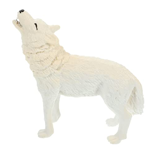 BESTonZON Realistische Wolf Figur aus Solidem Material Handliches Wildlife Tier Modell für Pädagogisches Desktop Sicher mit Glatten Kanten für Waldtier und von BESTonZON