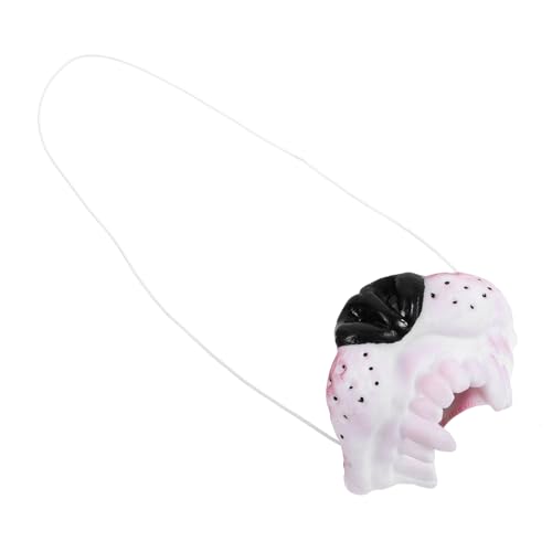 BESTonZON Realistische Wolfshund Nase aus Langlebigem Vinyl Elastisches Band für Sicheren Sitz Vielseitiges Party und Cosplay Zubehör Austauschbar und Kompakt für Halloween und Karneval von BESTonZON