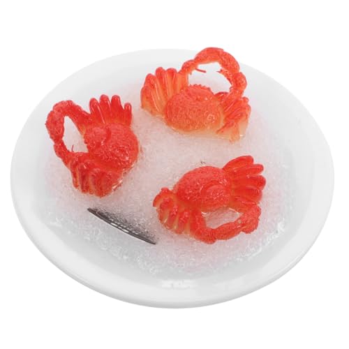 BESTonZON Realistisches Miniatur Meeresfrüchte Tablett mit Authentischem Königskrabbenmodell Langlebige Dekoration für Küche Party Fotografie und Visuelles Marketing BESTonZON Realistisches Miniatur Meeresfrüchte Tablett mit Authentischem Königskrabbenmodell Langlebige Dekoration für Küche Party Fotografie und Visuelles Marketing von BESTonZON