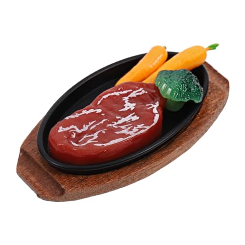 BESTonZON Realistisches Miniatur Steak Modell Künstliche Fake Steak Props für Puppenhaus Küche Deko Simuliertes Essen Zubehör Kinderspielküche Spielküchen Zubehör von BESTonZON