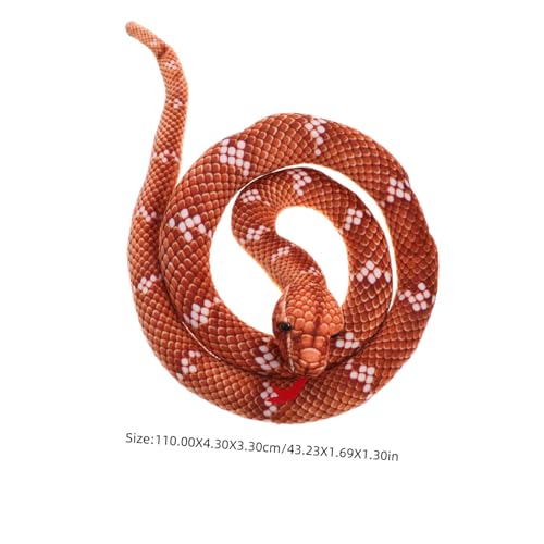 BESTonZON Realistisches Plüschschlangen Kuscheltier Weiches Stofftier als Grusel Streichmodell Detailgetreues Sicheres Prank Snake Toy für Deko und Spaß von BESTonZON