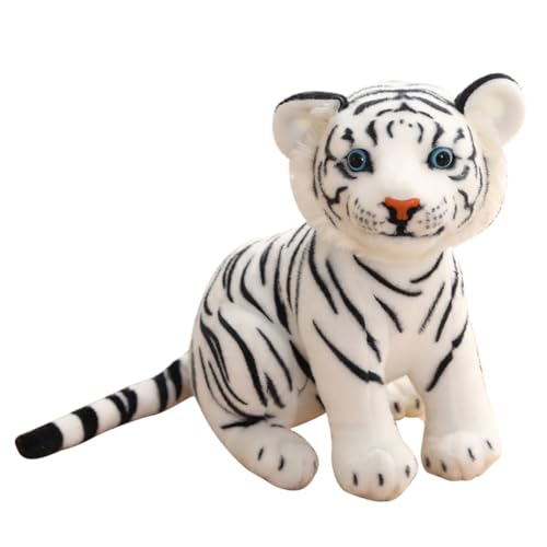BESTonZON Realistisches Plüschtier Tiger Weiß Simulation Kuscheltier für Zimmerdekoration Geschenk für Jungen und Mädchen BESTonZON Realistisches Plüschtier Tiger Weiß Simulation Kuscheltier für Zimmerdekoration Geschenk für Jungen und Mädchen von BESTonZON