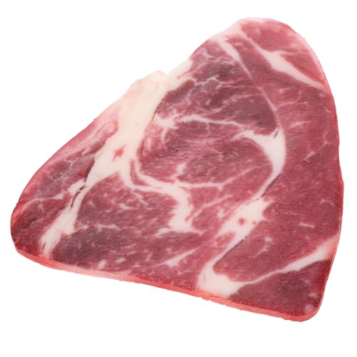 BESTonZON Realistisches Rindfleisch Modell aus Sicherem Lebensnahe Steak Scheibe Dekoration Langlebiges Küchen Restaurant requisit für Food Display und Werbezwecke BESTonZON Realistisches Rindfleisch Modell aus Sicherem Lebensnahe Steak Scheibe Dekoration Langlebiges Küchen Restaurant requisit für Food Display und Werbezwecke von BESTonZON