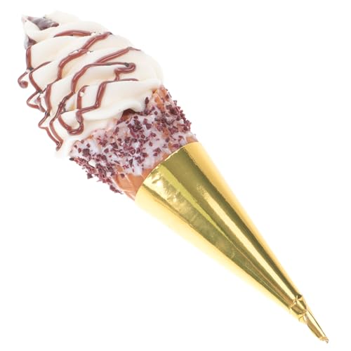 BESTonZON Realistisches Schokoladen Eiscreme Modell mit Cremefüllung Detailgetreue Nachbildung Dekoratives Fake Ice Dessert als Schaufensterdeko und Fotorequisite von BESTonZON