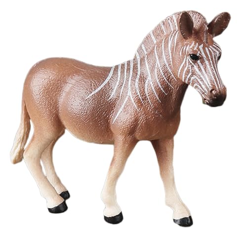 BESTonZON Realistisches Zebrass Tiermodell aus Robustem Plastik Lebensechte Simulation zur Tierdekoration und Pädagogischem Lernen Detailgetreue Künstliche Zebrass Figur für Sammler von BESTonZON
