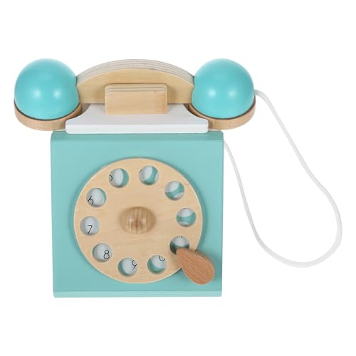 BESTonZON Retro Telefon mit Wählscheibe im 70er Jahre Design, Vintage- Baby-Spieltelefon-Spielzeug Holz-Telefon-Spielzeug Baby- Antikes Telefon BESTonZON Retro Telefon mit Wählscheibe im 70er Jahre Design, Vintage- Baby-Spieltelefon-Spielzeug Holz-Telefon-Spielzeug Baby- Antikes Telefon von BESTonZON