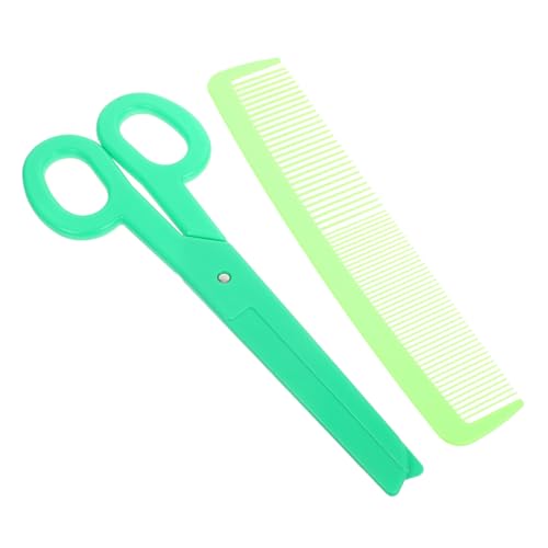 BESTonZON Riesen Clown Schere und Breiter Kamm aus Kunststoff Übergroße Bühnenrequisite für Karneval Halloween Cosplay Auffälliges Kostümzubehör und Party-Accessoire von BESTonZON