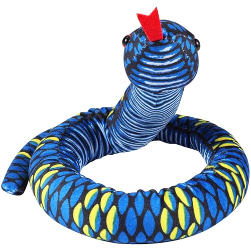 BESTonZON Riesige Kuschelschlange aus Plüsch Realistisches Schlangen Blau für Deko für Halloween Partys BESTonZON Riesige Kuschelschlange aus Plüsch Realistisches Schlangen Blau für Deko für Halloween Partys von BESTonZON