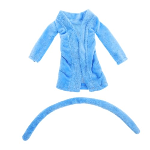 BESTonZON Miniatur Puppen Bademantel Eleganter Blauer Bademantel Für Puppen Vielseitiges Accessoire Für Spiel Und Dekoration Im Puppenhaus Für Verschiedene Anlässe von BESTonZON