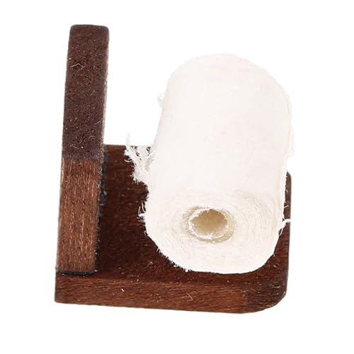 BESTonZON Rolle Mini Puppenhaus Szenenmodell Miniatur Badezimmerzubehör Mini Toilettenpapier Kinder Rollenspielspielzeug Puppenhaus Papierhandtücher Miniatur Szenenmodell Spielzeug Kaffee von BESTonZON