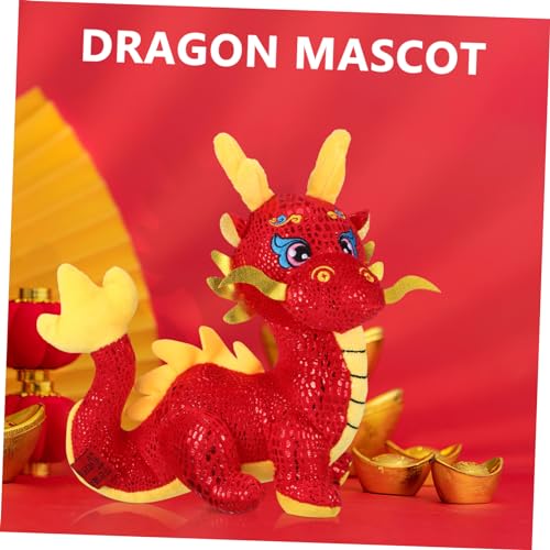 BESTonZON Roter Chinesischer Drache Plüschfigur Glücksbringer Maskottchen für Neujahrsdeko Traditionelles Stofftier mit Feiner Verarbeitung Festliche Glücksdeko für Kindergeburtstag und BESTonZON Roter Chinesischer Drache Plüschfigur Glücksbringer Maskottchen für Neujahrsdeko Traditionelles Stofftier mit Feiner Verarbeitung Festliche Glücksdeko für Kindergeburtstag und von BESTonZON