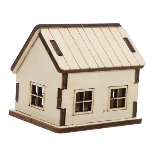 BESTonZON Selbstgemacht Miniaturhaus Bausatz Rustikales 3D-Modell Für Heimdekoration Geschenkidee Detaillierte Architektur Handgefertigt Aus Naturmaterialien von BESTonZON