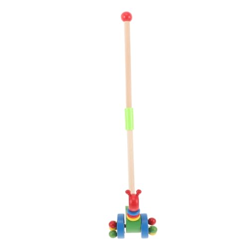 BESTonZON Holzschiebewagen Für Kleinkinder Lustiger Tier-Push-Walker Für Jungen Und Mädchen Stabiler Holzspielzeugwagen Für Motorische Fähigkeiten Kinderfreundliches Design Für von BESTonZON