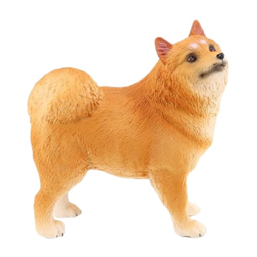 BESTonZON Samojede Ornamente für kinderspielzeug Dekorationsartikel Children Toys Tierfigur Decor Hundeschmuck realistisches Tiermodell Kognitives Hundemodell Plastik Yellow von BESTonZON
