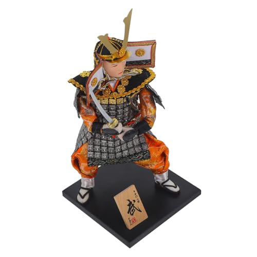 BESTonZON Samurai Doll Traditionelle Japanische Kriegerfigur Handgefertigt Japanische Wohnkultur Dekofigur Orientalisches Ornament für Zuhause und Geschenk von BESTonZON