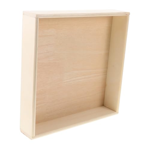 BESTonZON Sandkastenspielzeug tragbarer Sandkasten Schreibtablett aus Sand Sandkisten Sandkasten tragbar Kinderspielzeug Sandkasten im Freien Sandspieltablett hölzern Beige von BESTonZON
