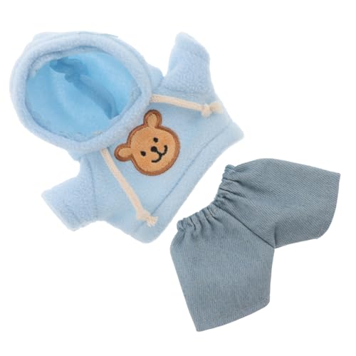 BESTonZON Niedliches Kleidungsset – Plüschbär-Kapuzenpullover Und -Hose Zum Puppenspielen von BESTonZON