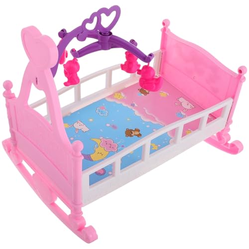 BESTonZON Satz Schaukelbett für Puppen puppenmöbel Puppen Bettausstattung Spielzeughaus für Kleinkinder Krippe Puppenhaus Puppenhaus-Minibett Miniaturmöbel Betten Plastik BESTonZON Satz Schaukelbett für Puppen puppenmöbel Puppen Bettausstattung Spielzeughaus für Kleinkinder Krippe Puppenhaus Puppenhaus-Minibett Miniaturmöbel Betten Plastik von BESTonZON